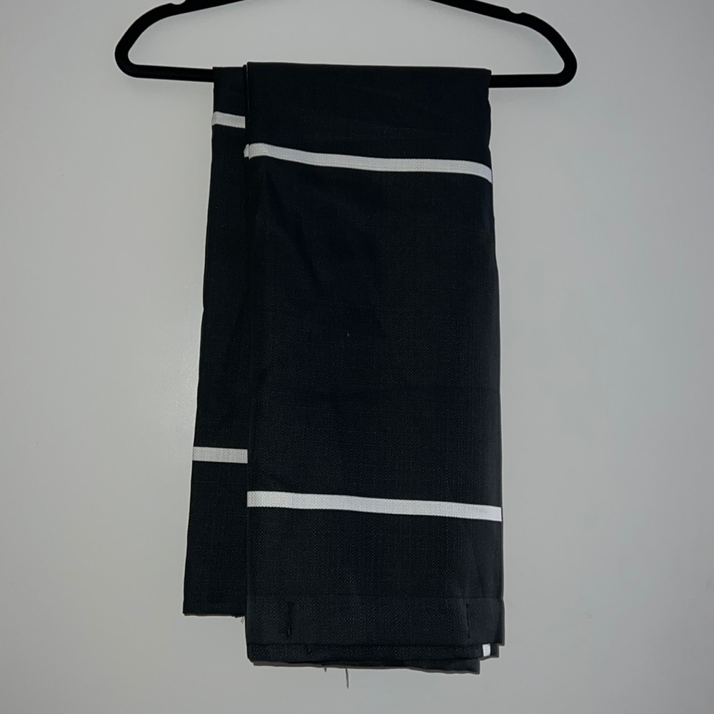 black and white geometric shower curtain